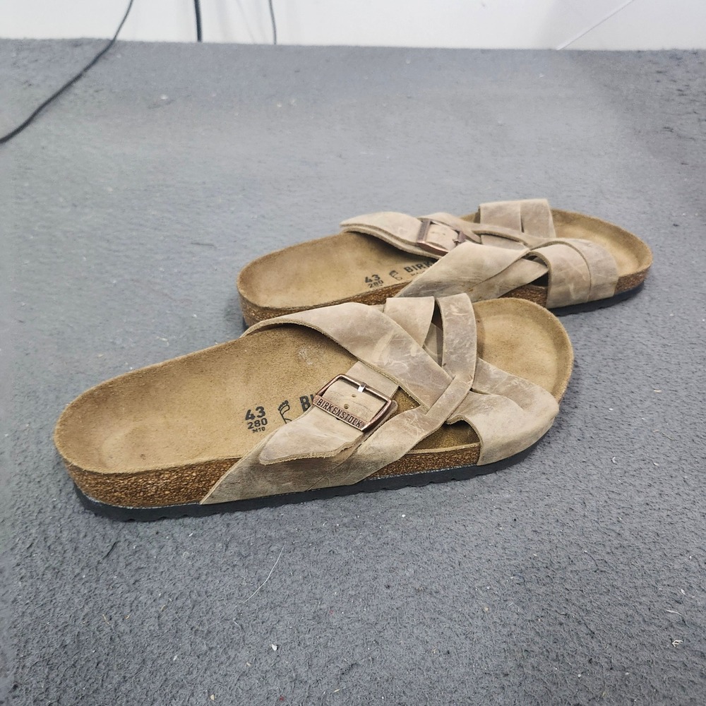 Birkenstock Salina Sandals Tobacco Brown Oiled Leather Mens 43 L12 M10 Regular - Picture 5 of 6